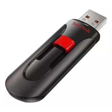 Imagem de Pendrive SanDisk Cruzer Glide 128GB 2.0 preto e vermelho
