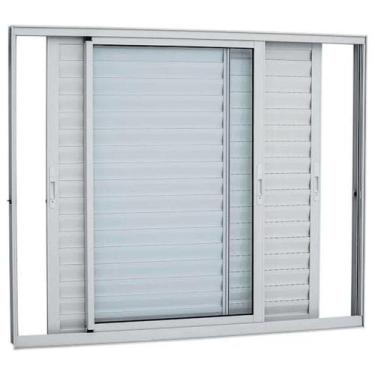 Imagem de Veneziana 3 Folhas Móveis 1.00x1.00 Branca Linha 25  - RV PORTAS E JAN