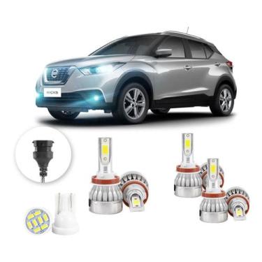 Imagem de Lampadas Led Nissan Kicks 2017 A 2020 H11 H11 H11 20000lm - V10, Branc