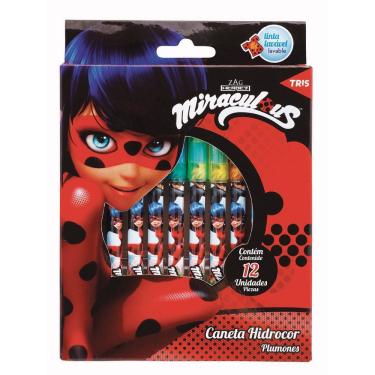 Imagem de Hidrocor Miraculous Summit 12 cores – ponta fina 2 mm tinta lavável