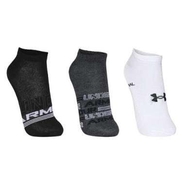 Imagem de Meia Under Armour Essential Invisivel - Pacote com 3 pares, Preto, 45-