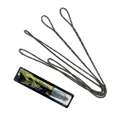 Imagem de LWANO D97 Corda de arco flamengo - Corda de substituição feita à mão para arco recurvo tradicional de arco longo (preto + oliva, AMO 177 cm (comprimento real 170 cm)