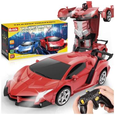 Imagem de Carrinho de Controle Remoto Transformador para Crianças de 4 a 8 Anos - Britik
