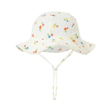 Imagem de Chapéu de Sol Infantil com Aba Grande - Desenho de Ursinho para Bebês,
