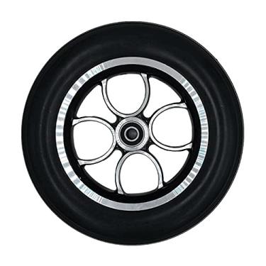 Imagem de EHVYBDX Roda dianteira de cadeira de rodas de borracha PU, acessórios de roda de cadeira de rodas sólidos, 1 peça de frente de cadeira de rodas, para cadeira de rodas elétrica