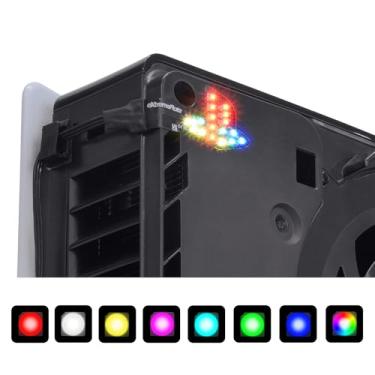Imagem de eXtremeRate 7 Colors 40 Effects RGB RAINBOW Logo LED Kit for PS5 Slim/Pro Console, Illuminated Lighting Decoration Logo LED Board for PS5 Slim/Pro Disc & Digital Console
