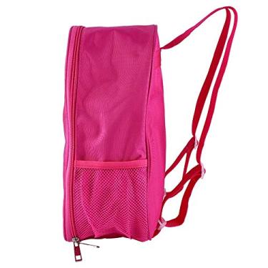 Imagem de Mochila Bordada para Dança de balé Feminina, Bolsa Esportiva de Ombro para Crianças Rosa Vermelha para Atividades de Dança (Rosa Vermelha)
