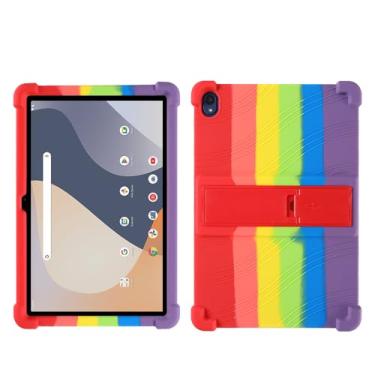 Imagem de QYiiD Capa para tablet Walmart Onn de 7 polegadas 2024 (modelo: 100135924), capa protetora de silicone leve para crianças macia e choque para Onn 17.8 cm Gen 4 2024, arco-íris