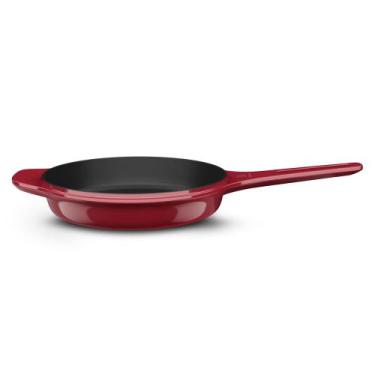 Imagem de Frigideira de Ferro Fundido Esmaltado Electrolux Expert 26cm Vermelha