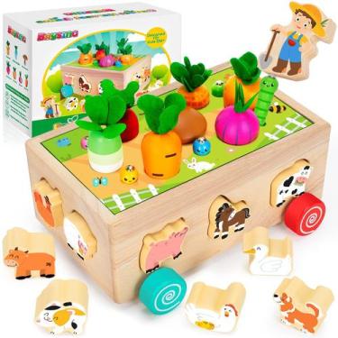Imagem de Brinquedos Montessori BAYSING para crianças de 1 a 3 anos com vegetais