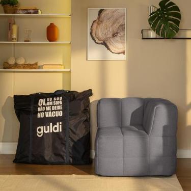 Imagem de Módulo Canto Sofá Guldi Popup Linho Cinza