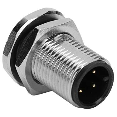 Imagem de Conector de Soquete Montado Em Painel, M12-F2-P4 4 Pinos, Conector de Soquete Montado Em Painel, Adaptador de Tomada à Prova D'água, Conector Industrial
