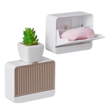 Imagem de Saboneteira de Parede Adesiva Sem Furo – Fixação Forte, Design Moderno, Suporte Premium para Banheiro ou Cozinha