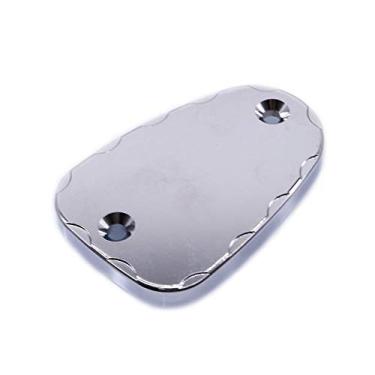 Imagem de Acc-Creativity Tampa do reservatório de fluido de freio dianteiro de alumínio para motocicleta Tampa do reservatório do cilindro mestre compatível com Bonneville T120 Thruxton 1200 T100 (prata)