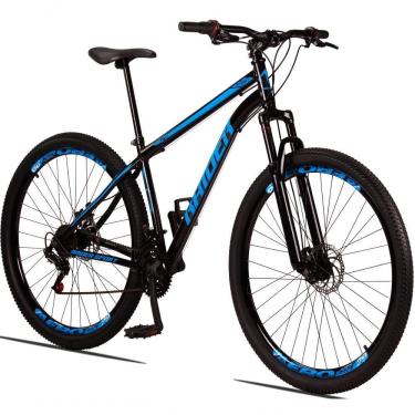 Imagem de Bicicleta 29 Raider Sport Aço 21M Freio a Disco c/ Suspensão Preto+azul