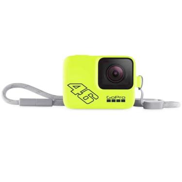 Imagem de Capa Silicone Sleeve + Cordão Lanyard Original para GoPro 5/6/7 Cor Amarelo