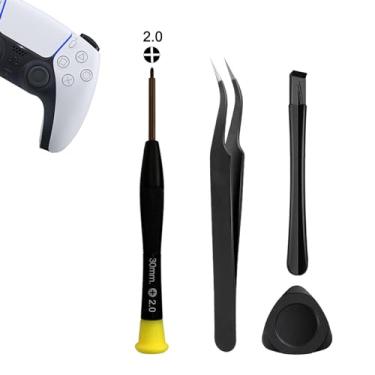 Imagem de MYPUQIAO Kit De Ferramentas Limpeza E Reparo Para Controle Playstation Ps5, Ps4, Ps3, Ps2 Ps1 Com Pás, Chave Fenda Cruzada Ph00 (+2.0), Pinça, Alavanca Plástico Segura, Pá Triangular, Acessórios Peç