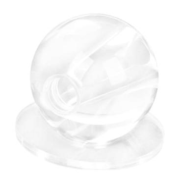 Imagem de oshhni Bola de treinamento de sinuca, ferramenta de prática de mira com furo de acrílico para iniciantes, ferramenta resistente para golpes de taco de sinuca, Furo 16mm Transparente