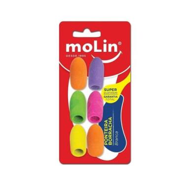 Imagem de Borracha Ponteira Molin Neon com 06 un Sortidas