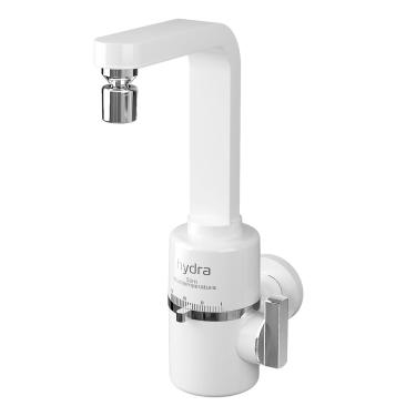 Imagem de Torneira Eletrônica Slim 4T Branca De Parede – Hydra | 127V 5500W Cod. TPSL.4.551BR