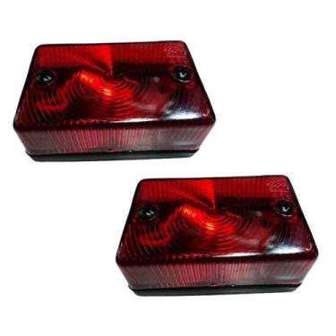 Imagem de 2 Lanterna Lateral Universal Retangular Caminhão Facchini Baús - Prado