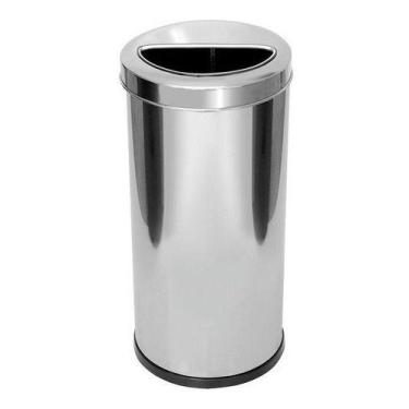 Imagem de Lixeira Inox 50 Litros Com Aro Meia Lua - JSN