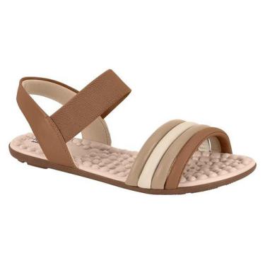Imagem de Sandália Feminina Massageadora Modare ref. 7163.110, Camel, Bege, Crem