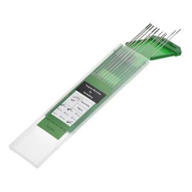 Imagem de HARFINGTON Eletrodos de tungstênio de soldagem TIG 5 peças 0,1 cm e 5 peças 1/40.6 cm por 17.8 cm para soldagem de aço inoxidável, soldagem de liga de alumínio e magnésio aeroespacial, verde WP