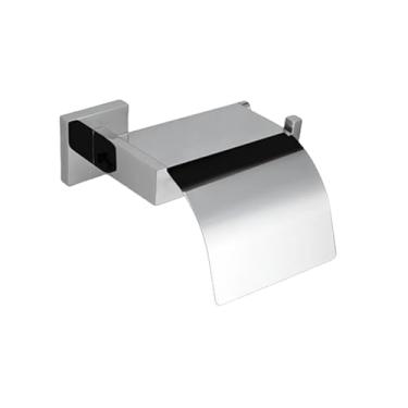 Imagem de Conjunto de acessórios para banheiro em aço inoxidável cromado, toalheiro, porta-toalhas, porta-lenços, gancho para roupão, acessórios para banheiro (suporte para papel B)