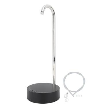 Imagem de Dispensador de água da área de trabalho Automática Bomba de água potável Distribuidor de garrafas de água mineral para o escritório em casa ABS Aço inoxidável 430g (Preto)