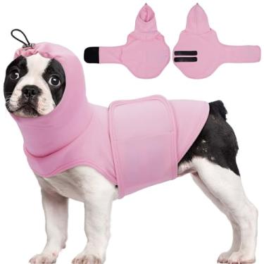 Imagem de MIGOHI Moletom com capuz calmante para cães médios, coletes de ansiedade de fogos de artifício, envoltório de orelha para cães para reduzir a ansiedade e o estresse, separação, viagem, alívio da