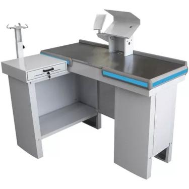 Imagem de Check Out Para Supermercado 1,30m Kit Automação Bilateral