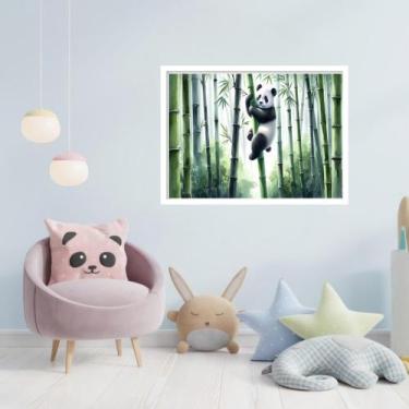 Imagem de Quadro Decorativo Panda Canavial - 50X70Cm - Quadros On-Line