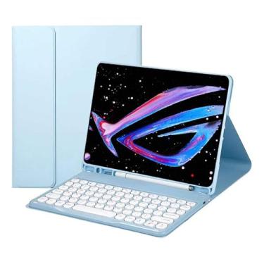 Imagem de Teclado Redondo Bluetooth e Capa Para Samsung Tab S7/S8