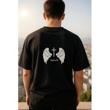 Imagem de Camiseta Streetwear Oversized Masculina salmos 9:11 - swagon, 2, G
