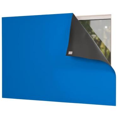 Imagem de Cortina Painel Blackout 100% com Fixador para Sala Quarto Cozinha e Tamanhos(Azul,1,40 x 2,15)
