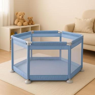 Imagem de Cercadinho Bebê Infantil Chiqueirinho Criança Menino Menina Cercadinho com Grade