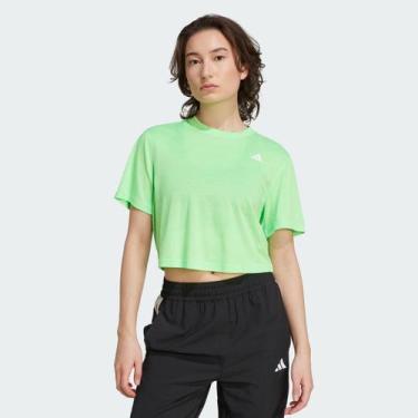 Imagem de Camiseta Cropped Adidas Tee Feminina Verde, M