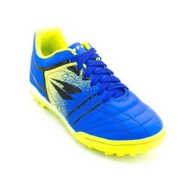 Imagem de Chuteira Infantil Menino Dray 5000160063A - Azul e Verde Limão-Masculino