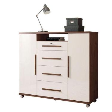 Imagem de Cômoda Sapateira Versátil Jacarandá Off White – Zanzini