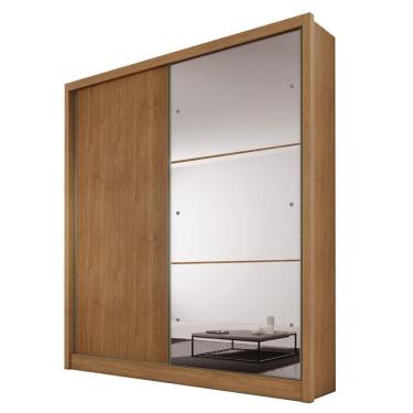 Imagem de Guarda Roupa Solteiro Dante 2 Portas Cumaru 23 Com Nicho E Espelho – Novo Horizonte