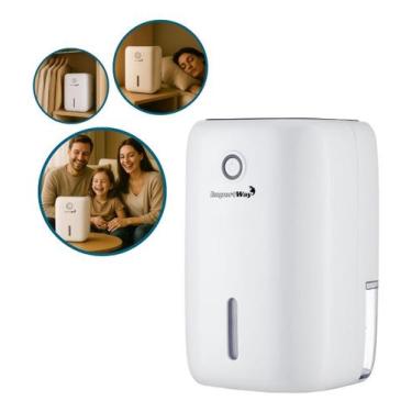 Imagem de Desumidificador De Ar Ambiente Eletrico Antimofo 800ml Portátil c/ Led