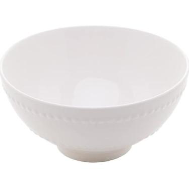 Imagem de Bowl Branco De Porcelana 350ml Relevos Bolinhas Lyor
