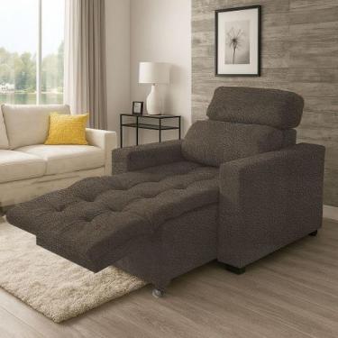 Imagem de Poltrona do Papai e Mamae Reclinavel Com Apoio Pros Pes Soft Madri Lux