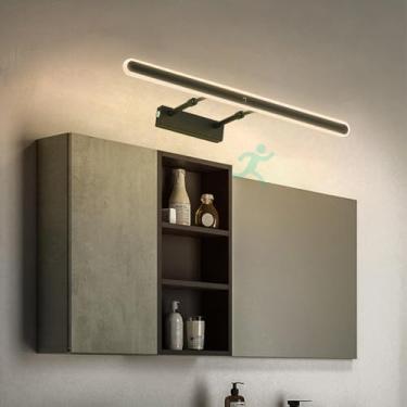Imagem de GZZBMY Iluminação de parede LED espelho de banheiro com sensor de movimento arandelas de parede acrílicas modernas retráteis internas com interruptor para guarda-roupa quarto sala de estar maquiagem