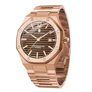 Imagem de Relógios masculinos automáticos, mecânicos, de aço inoxidável, 50 m, à prova d'água, luminoso, data, clássico, luxuoso, para negócios, vestido de pulso, presentes elegantes para homens, Pulseira de