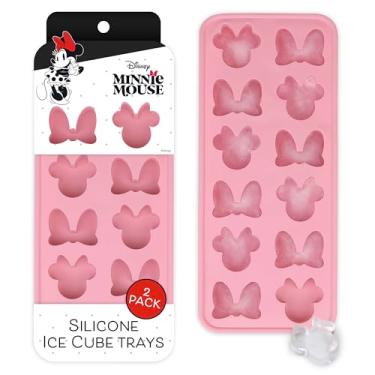Imagem de Bandeja de gelo de silicone Disney – 2 bandejas de gelo para freezer com moldes divertidos do Mickey, Minnie e Ursinho Pooh – Moldes de silicone flexíveis sem BPA para gelo, chocolate e muito mais