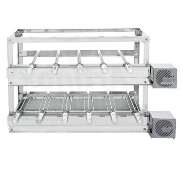 Imagem de Churrasqueira Grill TRIPLA Rotativa Inox - 11 Espetos Giratórios - ART