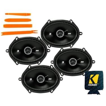 Imagem de Kicker DS- Series Alto-falantes 15 x 20 cm para Ford F-150 1999-2014 Kit de atualização - Pacote com 4 unidades de série DS com arnês, alto-falante coaxial para porta dianteira e traseira DSC680