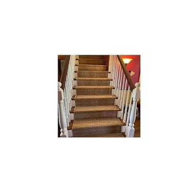 Imagem de Manvi Exports Tapetes de juta natural, decoração de tapete de cânhamo boêmio, tapetes de juta para escadas, cozinha, tapetes de corredor para corredor (design de 5 a 3 x 3 pés)